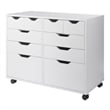 Scranton & Co 4-Drawer Mobile Storage Cabinet in Crisp White