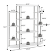 Scranton & Co No-Tools Bookshelf with White Faux Marble Finish