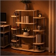 Scranton & Co No-Tools Bookshelf with White Faux Marble Finish