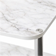 Scranton & Co No-Tools Bookshelf with White Faux Marble Finish
