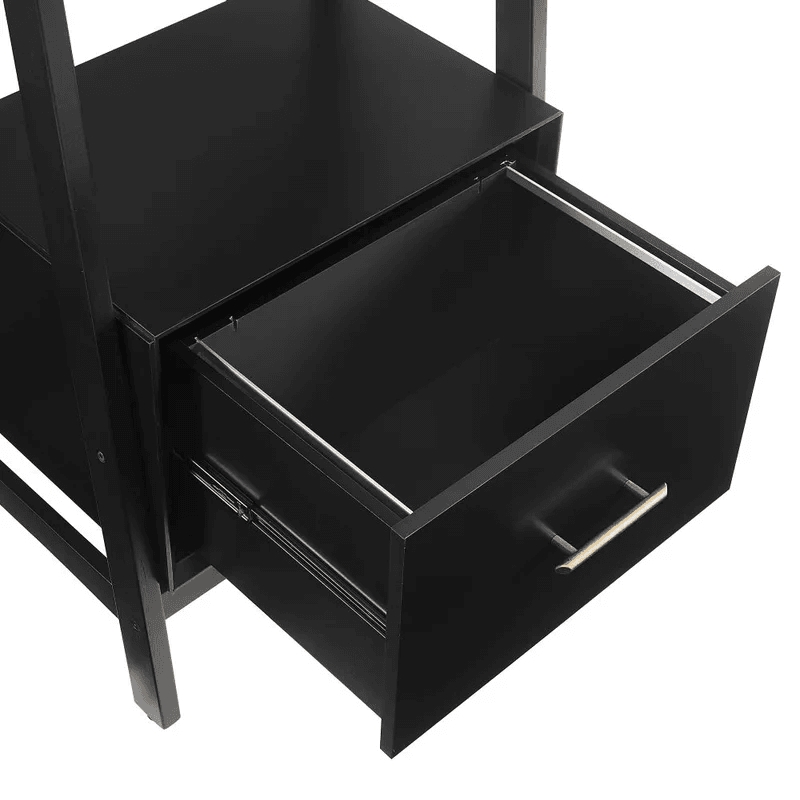 Scranton & Co Small Etagere Bookcase in Matte Black Finish