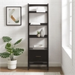 Scranton & Co Small Etagere Bookcase in Matte Black Finish