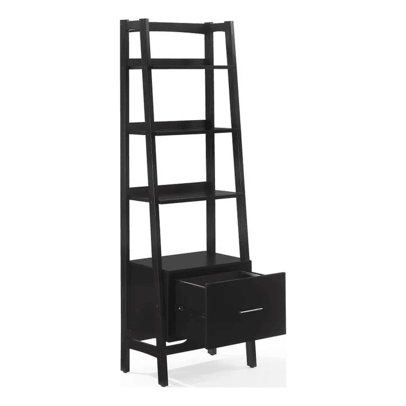 Scranton & Co Small Etagere Bookcase in Matte Black Finish