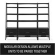 Scranton & Co Small Etagere Bookcase in Matte Black Finish