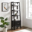Scranton & Co Small Etagere Bookcase in Matte Black Finish