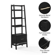 Scranton & Co Small Etagere Bookcase in Matte Black Finish