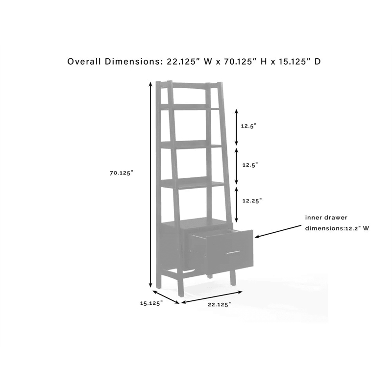 Scranton & Co Small Etagere Bookcase in Matte Black Finish