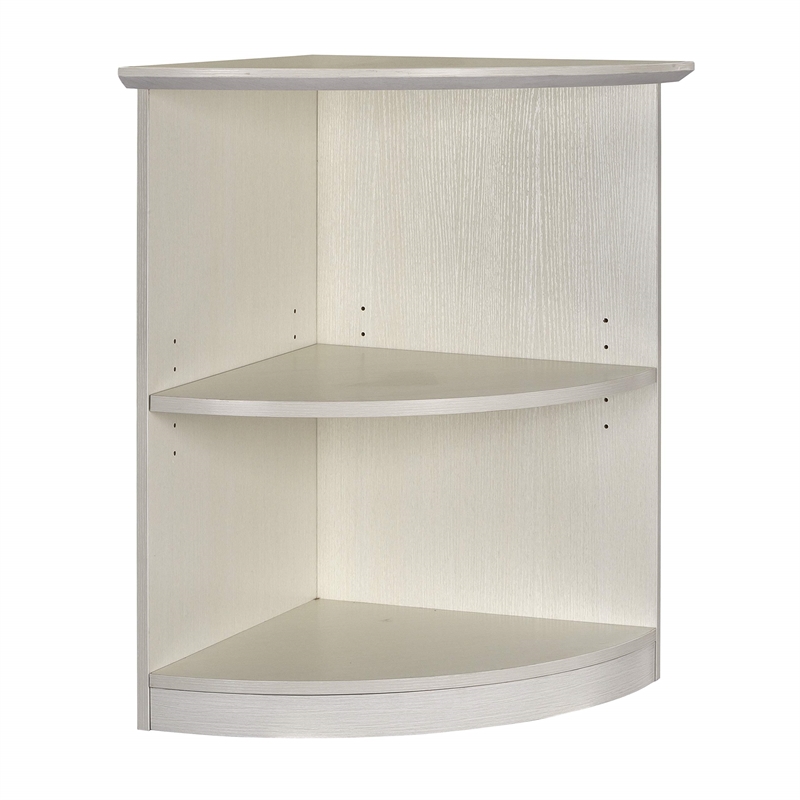 Scranton & Co 2 Shelf Laminate Bookcase in Textured Sea Salt Finish
