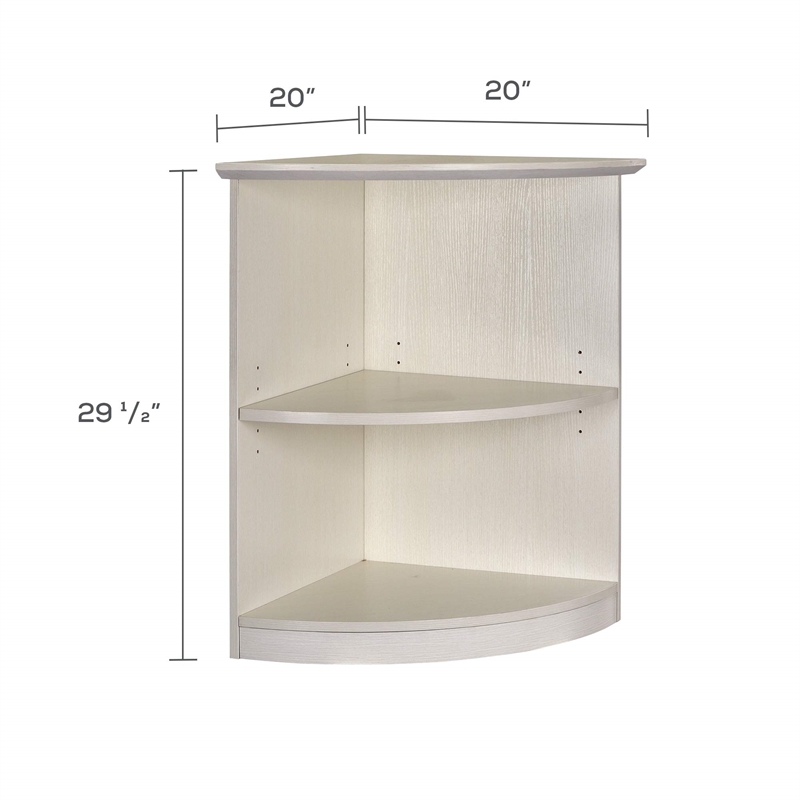 Scranton & Co 2 Shelf Laminate Bookcase in Textured Sea Salt Finish