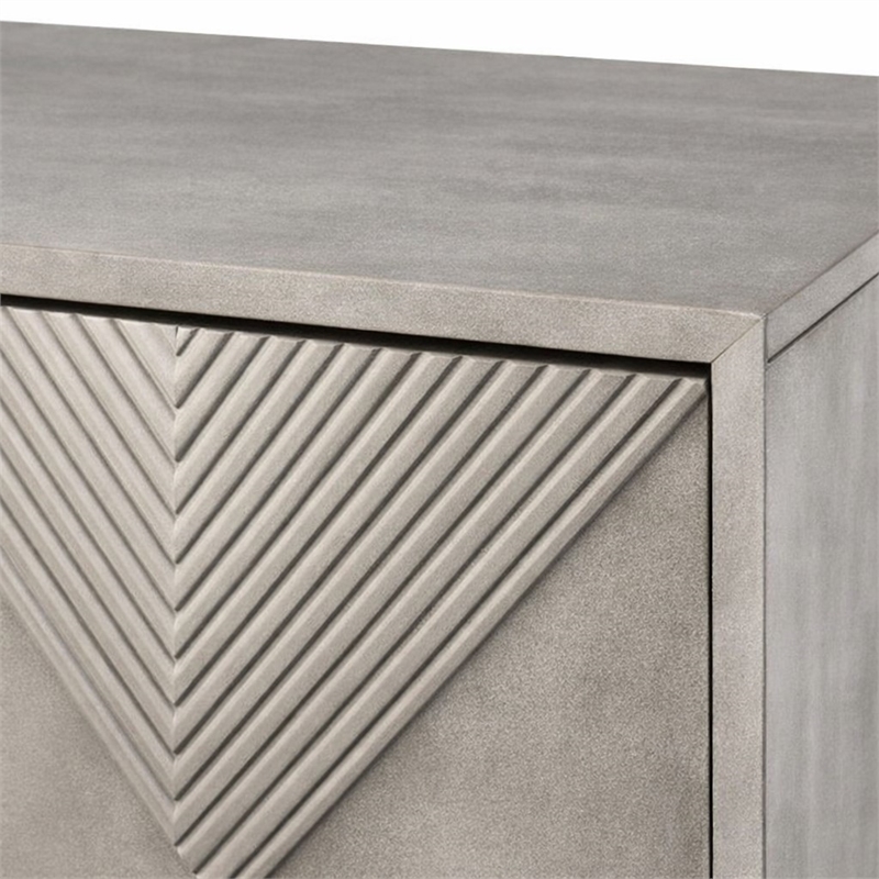 Scranton & Co Graywashed Gold Storage Cabinet with Adjustable Shelves