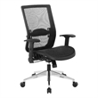 Scranton & Co Black Matrix Office Chair with Adjustable Flip Arms