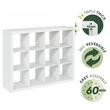 Scranton & Co 12-Cube Storage Organizer in Engineered Wood Plain White