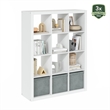 Scranton & Co 12-Cube Storage Organizer in Engineered Wood Plain White