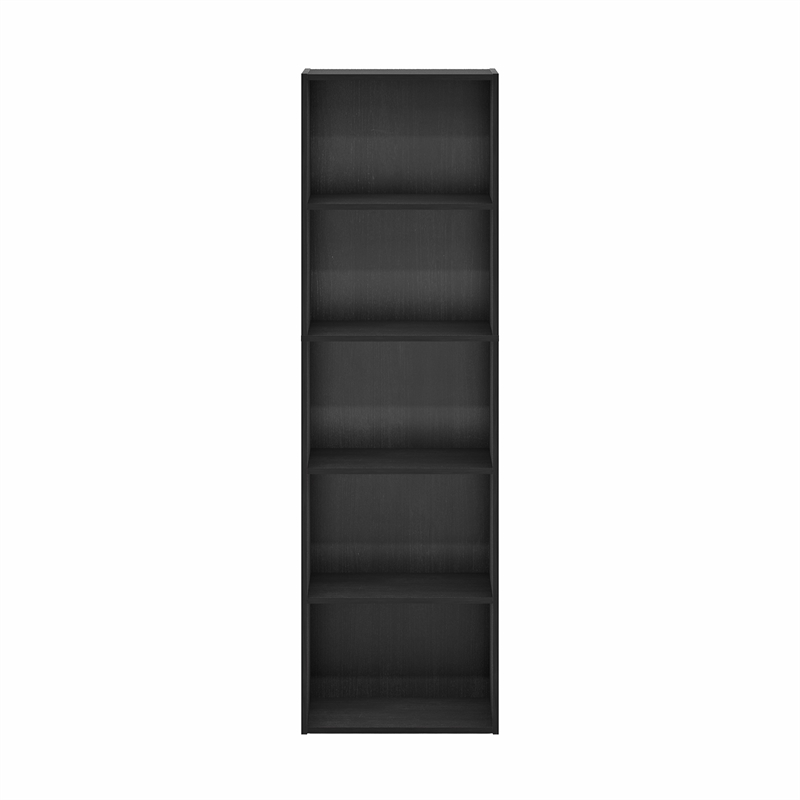 Scranton & Co 5-Tier Reversible Shelf Bookcase in Blackwood Engineered Wood