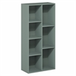 Scranton & Co 7-Cube Bookshelf in Sage Green Engineered Wood