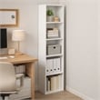 Scranton & Co 5-Tier Open Shelf Bookcase in White in Engineered Wood