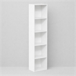 Scranton & Co 5-Tier Open Shelf Bookcase in White in Engineered Wood