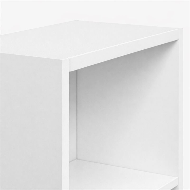 Scranton & Co 5-Tier Open Shelf Bookcase in White in Engineered Wood