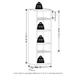Scranton & Co 3-Tier Narrow Bookshelf in Amber Pine Engineered Wood 10-In Width