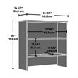 Scranton & Co Storage Hutch with Two Shelves Engineered Wood Noble Elm