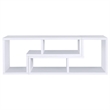 Scranton & Co Multipurpose L-Shaped TV Stand and Bookshelf in White
