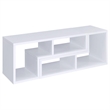 Scranton & Co Multipurpose L-Shaped TV Stand and Bookshelf in White