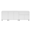 Scranton & Co 3-Piece Engineered Wood Storage Cabinet Set in White
