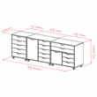 Scranton & Co 3-Piece Engineered Wood Storage Cabinet Set in White