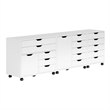 Scranton & Co 3-Piece Engineered Wood Storage Cabinet Set in White