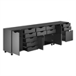 Scranton & Co 3-Piece Engineered Wood Cabinet Set with File Drawer in Black