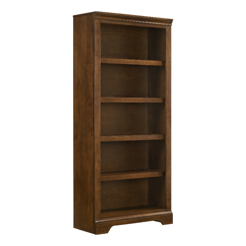 Scranton & Co Contemporary Home Office Wood Bunching Bookcase in Brown