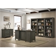 Scranton & Co Home Office Solid Wood Bunching Bookcase in Gray