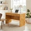 Scranton & Co 2-Drawer Burl Wood Desk with Full-Glide Drawers
