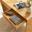 Scranton & Co 2-Drawer Burl Wood Desk with Full-Glide Drawers