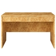 Scranton & Co 2-Drawer Burl Wood Desk with Full-Glide Drawers