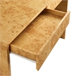 Scranton & Co 2-Drawer Burl Wood Desk with Full-Glide Drawers