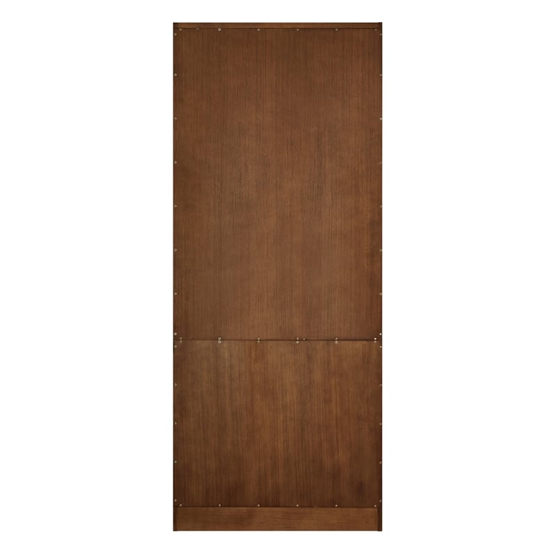 Scranton & Co Acacia Wood Bookcase with Lower Doors in Rich Brown