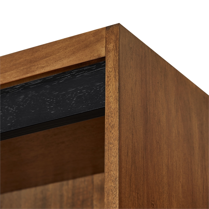 Scranton & Co Acacia Wood Bookcase with Lower Doors in Rich Brown