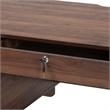 Scranton & Co Wood Writing Desk with Oval Top and Locking Drawer