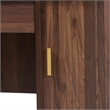 Scranton & Co Wood Writing Desk with Oval Top and Locking Drawer