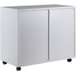 Scranton & Co Mobile 5-Drawer Storage Cabinet with Side Compartments in White