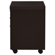 Scranton & Co Mobile 3-Drawer File Cabinet with Casters in Cappuccino