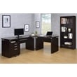 Scranton & Co Mobile 3-Drawer File Cabinet with Casters in Cappuccino