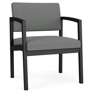 Scranton & Co Oversize Steel Guest Chair with Matrex Support in Black and Gray