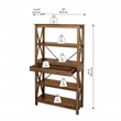 Scranton & Co 4-Shelf Bookcase with 2 Drawers in Rustic Oak Brown