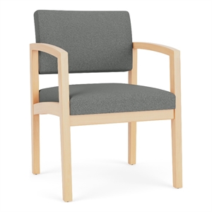 Scranton & Co Hardwood Guest Chair with Matrex Support in Natural Wood and Gray