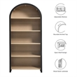 Scranton & Co Wide Arched 5-Tier Bookcase Display Cabinet in Black