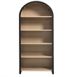Scranton & Co Wide Arched 5-Tier Bookcase Display Cabinet in Black