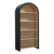 Scranton & Co Wide Arched 5-Tier Bookcase Display Cabinet in Black