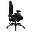 Scranton & Co Multi-Function High-Back Office Chair with Seat Slider in Black